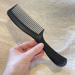 Vintage Wilhold Hair Comb‎ Black 6.5" Unbreakable Teasing Pocket Purse